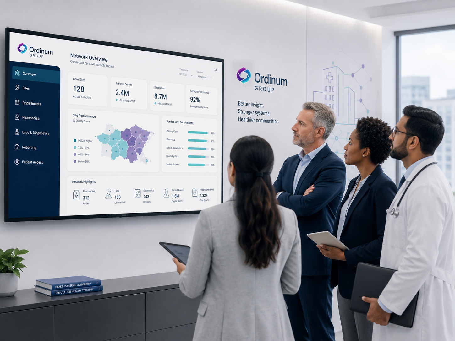 Illustration of intended health-system, government, and healthcare-network visibility